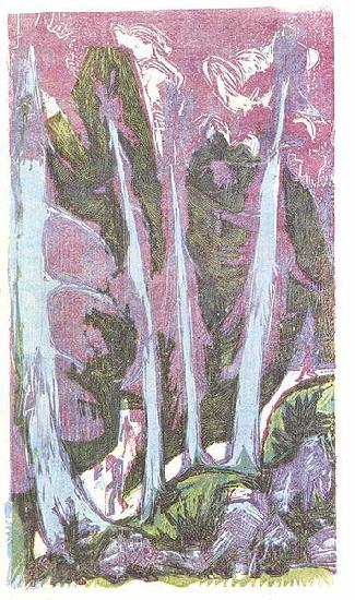 Ernst Ludwig Kirchner firs oil painting image